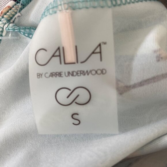 CALIA by Carrie Underwood Green Floral Racerback Move Fitted Tank Top XS & Small - Picture 8 of 9